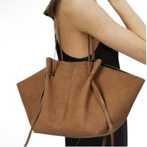 NWT- Trending Hobo Brown Vegan
Suede Large Slouchy Tote